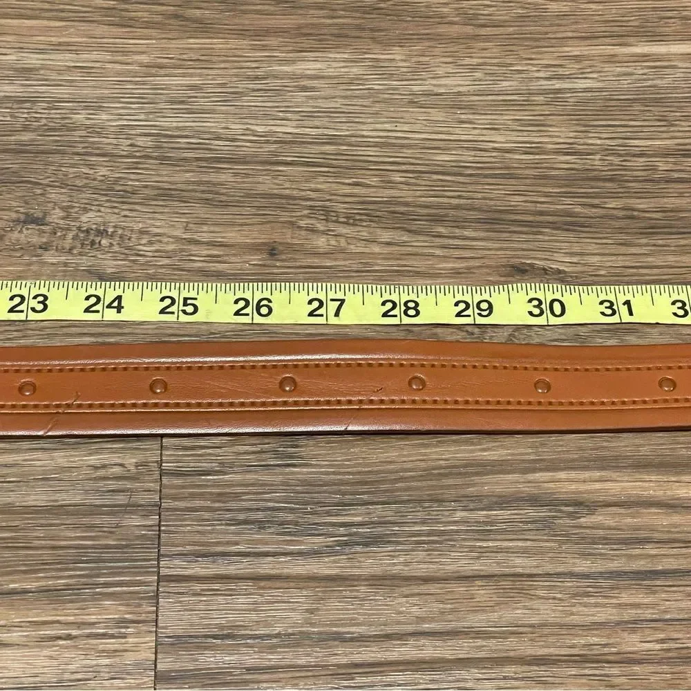 Lord Leather Belt Made In Italy Tan with Silver Tone Buckle